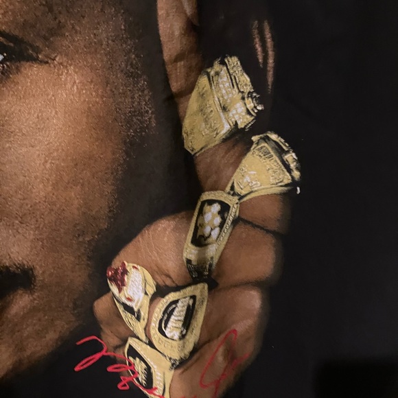 Michael Jordan Championship rings Chicago Bulls signature basketball shirt XL/2X - Picture 11 of 13